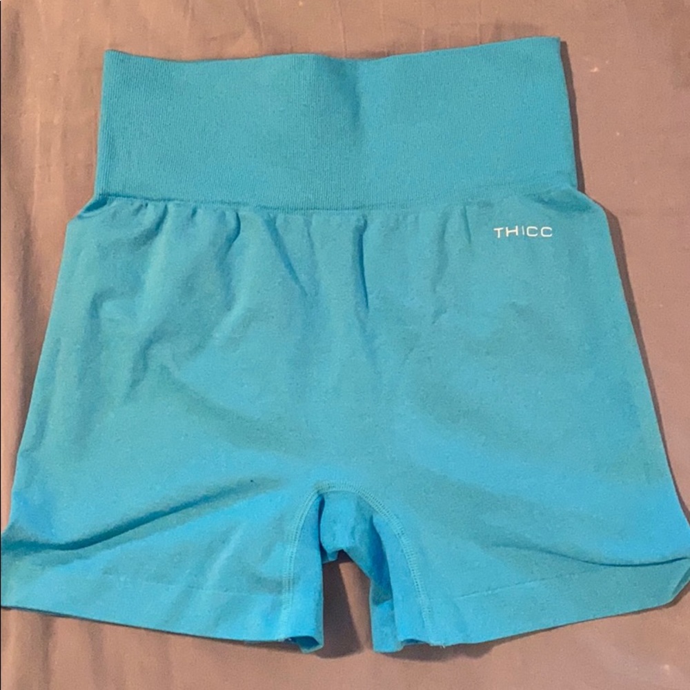 Thicc blue workout shorts